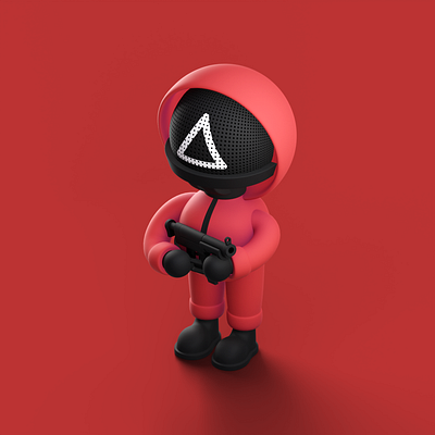 Character from the squid game 3d 3d art character desing character modeling graphic design squid game