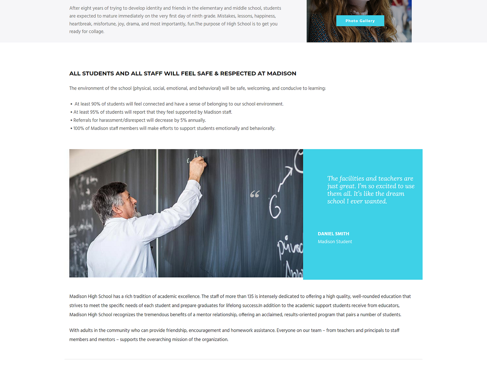 High School Website Development by Proshanto Mondol on Dribbble