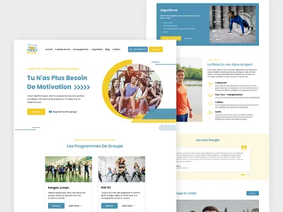 Sport website activity class coach design excercise fitness fun graphic design gym header homepage landing page minimal sport sport website trainer ui ui design web design website design