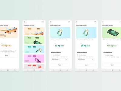 Co2 emission - phone usage 3d android co2 graphic design spline sustainable ui ux