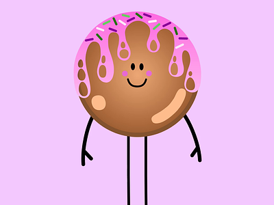 My Dancing Donut - Inspired by melindula animated donut animated svg animation animator beginners animation dancing donut donut donut animation donut with candies graphic design illustration smiling donut svg svg animation svgator