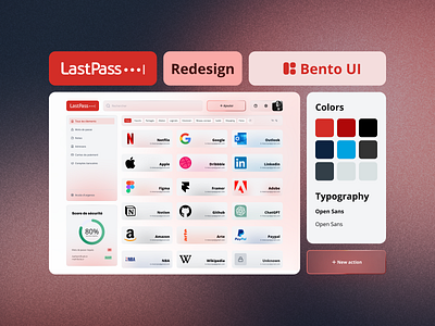 Lastpass redesign with Bento UI app design product lastpass redesign saas ui