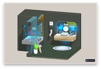 Futuristic - Advertisement in the bathroom 3d bathroom clay future futuristic motion graphics spline