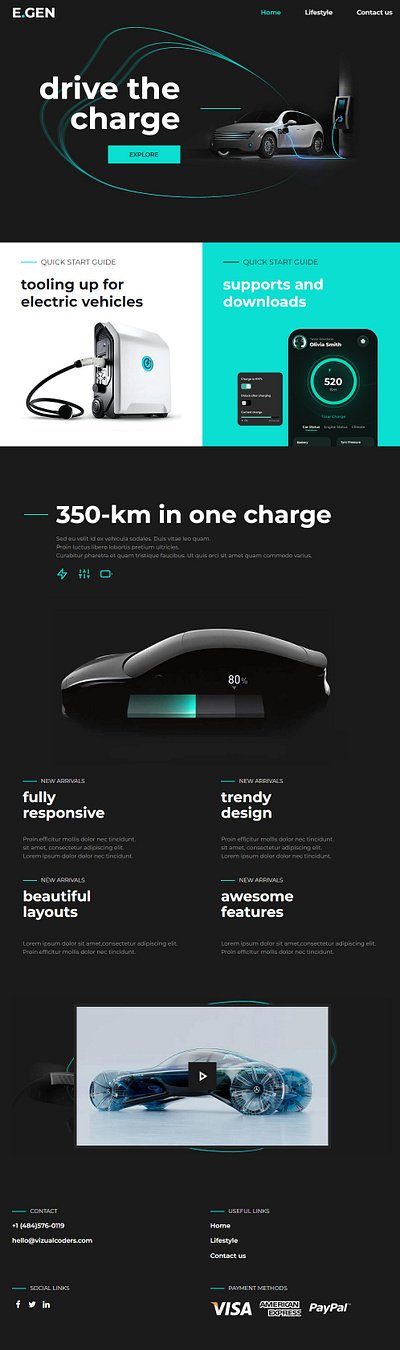 E.GEN - [Electric Car Charger] Website landing page website design