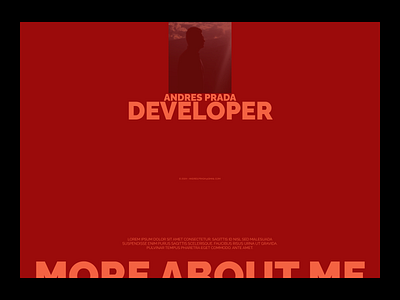 Andres Prada - Developer branding design graphic design typography ui ux web website