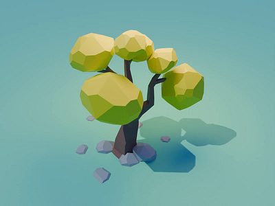 Animated Low Poly Tutorial 3d animation blender diorama illustration isometric lowpoly nature render tree tutorial