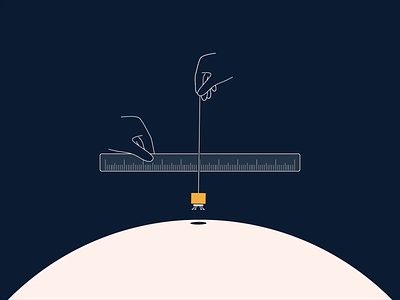 Accurate moon landing animation design illustration japan landing minimalist moon science space vector