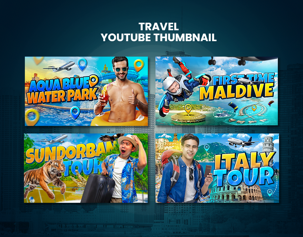 Travel Youtube Thumbnail Design thumbnail design travel thumbnail design youtube youtube thumbnail