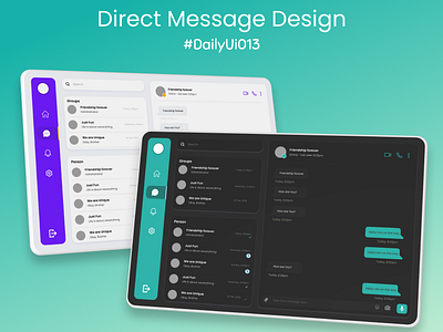 Modal For Direct MessageDesign - DailyUI Day013 daily ui daily ui 013 messaging dailyui dailyui013 dailyui013directmessage dailyuichallenge figma ui ux user interface design