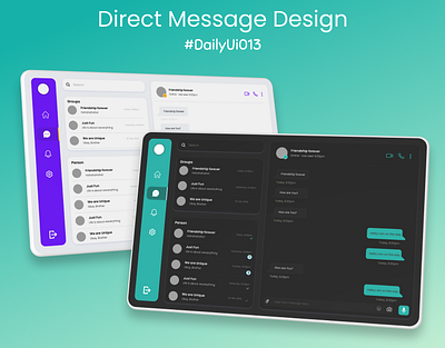 Modal For Direct MessageDesign - DailyUI Day013 daily ui daily ui 013 messaging dailyui dailyui013 dailyui013directmessage dailyuichallenge figma ui ux user interface design