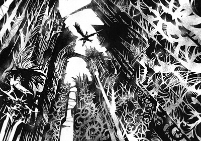 CITY - Danijel Zezelj's ink works architecture black and white books city danijel zezelj editorial illustration fantasy gothic gothic buildings graphic novels illustration illustrationart illustrationartist illustrationzone illustrator ink ink painting ink work painting young adults