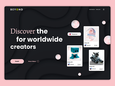 Homepage design BEYOND app branding design graphic design homepage illustration logo ui ux web webdesign