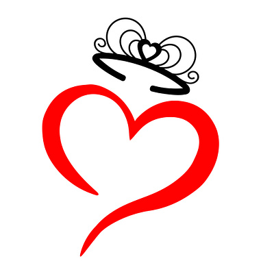 Heart Crown Clipart | Heart clipart | Crown Clipart graphic design