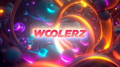 Woolerz // Website banner (artwork) ai art artwork banner glow aesthetic logo design visual designer website