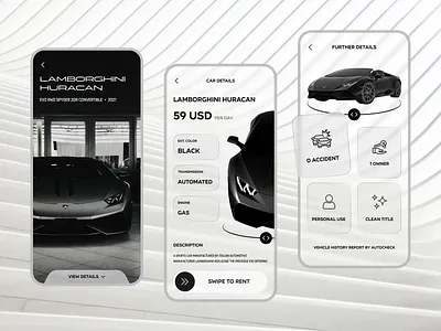 Car rental app - Glassmorphism style 3d app appui car design flat glass glassmorphism graphic design illustration minimal minimalism photo rent rental ui uidesign