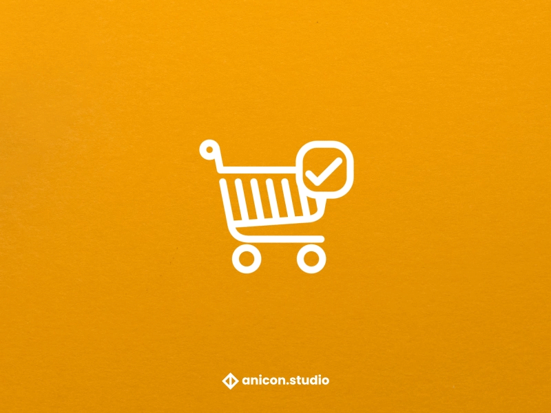 Added to cart ICON! added anicon animated logo business cart design gif graphic design icon illustration json logo lottie motion graphics shopping ui ux