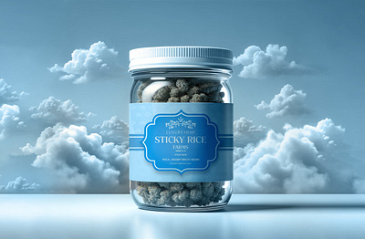 sticky rice farms jar label design farm label jar jar label jar label design label new jar label package packaging