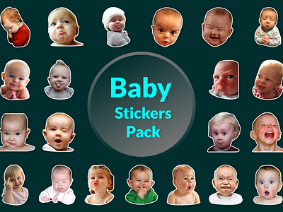 Baby Sticker's Pack - cga station baby baby sticker baby sticker pack design graphic design illustration pack sticker sticker pack vector