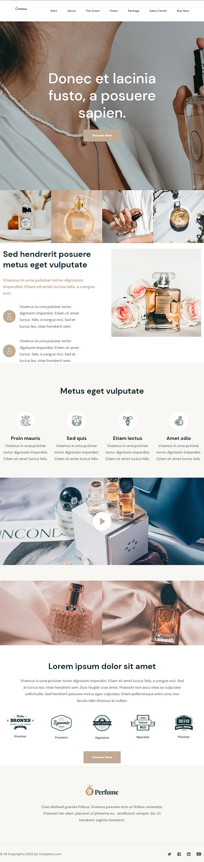 Perfume [Landing page] Design landing page ux design website website design