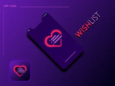 WishList | List logo | Love Logo Design branding colorful logo design graphic design icon illustration illustrator list logo logo logo design love logo ui vector