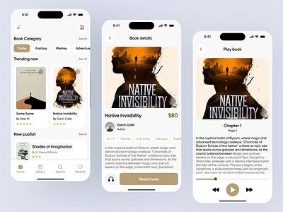 Mobile App Design - E- Book app design audio book book e book e book app education interface learning mobile app ui online book online book store online library online reading app product design reading app reading book ui ux