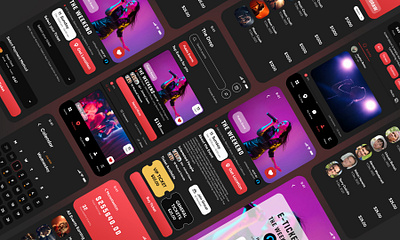 MUSIC EVENT APP UI DESIGN design event management figma graphic design mobile app music ui ux