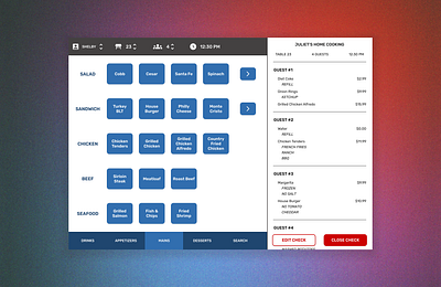 Daily UI - 043 Food Menu app daily ui design food tablet ui ui design user experience ux ux design