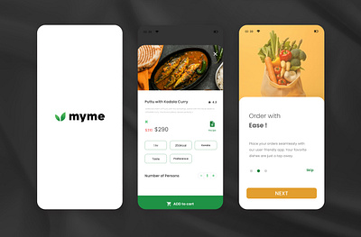 Mymemeal food app UI UX Design branding design illustration mymemeal rashfolio typography ui ux