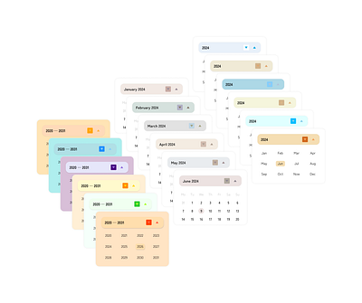 Simple calendar UI calendar 2024 calendar design design figma minimal simple design ui uiux