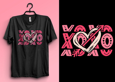Custom Valentine T-Shirt Design Vector graphic