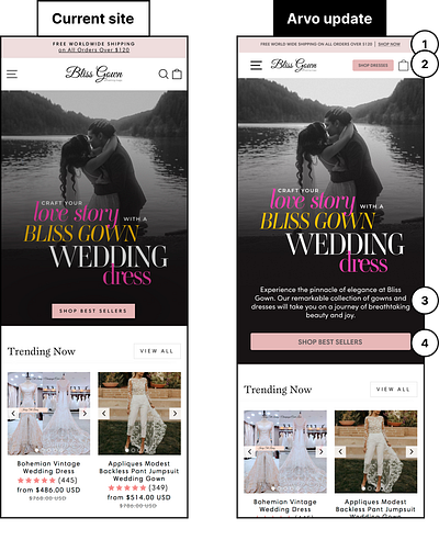 Bliss Gown | CRO apparel design dress fashion gown love marriage style ui ux web design website wedding