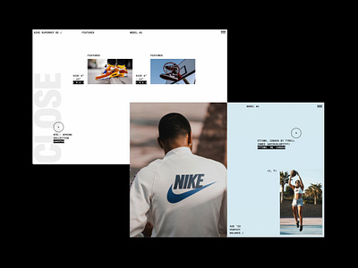 Nike Animation Exploration alternate animation close design experiment imagery layout menu moving nike photography product shoes test typography ui ux website