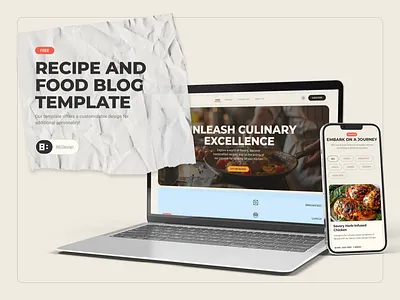 Food Recipe Blog Template blog template blogger figma figma template food blog food website foodie free figma free template recipe blog recipe website