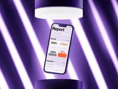 Job Tracker | Mobile App 3d 3dillustration app application arnold cg cinema4d design job mobeile money render rozov time tracker ui uiux ux visualisation wnbl