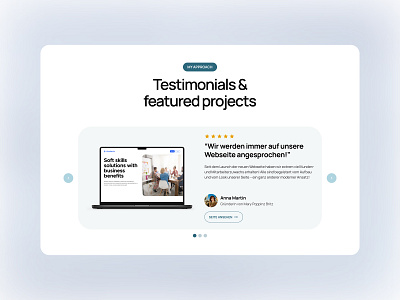 Simple projects and testimonials section app design clean design landing page modern product design testimonials ui ux web design website design