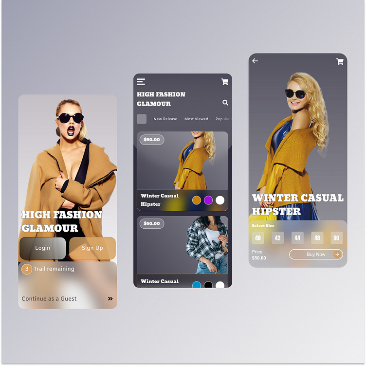 Fashion Ecommerce Mobile Application by Aman Balooni on Dribbble