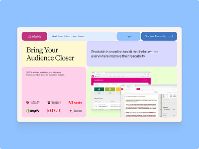 Readable – Hero Redesign Concept design herosection ui webdesign website