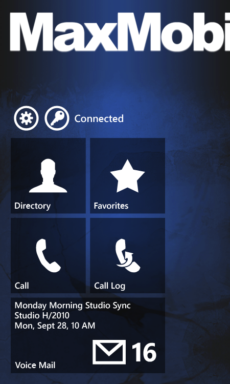 MaxMobile Main Screen home mobile ui ux windows