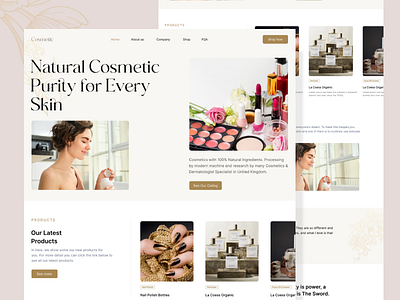 Cosmetics: Website Landing Page