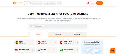 YESIM - Say Yesim to travel freedom app