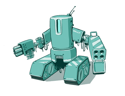 BILLY cartoon cartoon illustration cartooning character design concept art concept design design droid illustration mech procreate robot