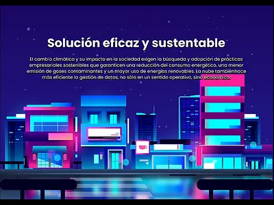 Eco cloud system Parallax Animation UI web design animation attractive palette city animation cyberpunk palette dynamic animation figma futuristic palette hand drawn illustration illustration modern animation modern website no ai tech ui ui animation user interface vector illustration vibrant palette web animation web design