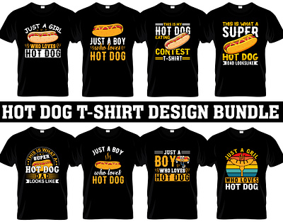 hot dog t-shirt design bundle hotdogs