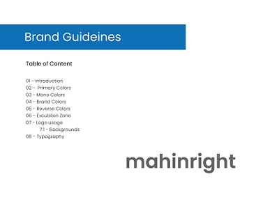 mahinright logo branding guideline brand identity logo brand identity logo branding logo branding guideline logo design visual