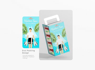 Tuna Can Package Design art branding culture design graphic design illustration maldives traditional
