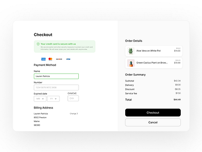 Daily UI Challenge #002 - Credit Card Checkout checkout credit card dailyui payment ui