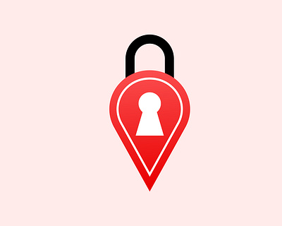 vector security location logo design template keyhole