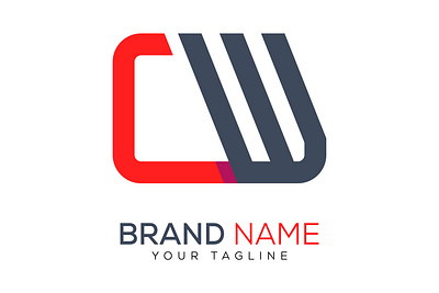 Letter cw logo design template business vector