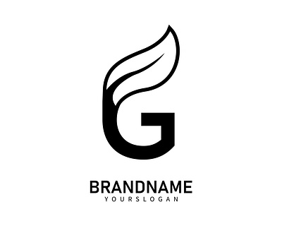 Letter g leaf logo template company logo