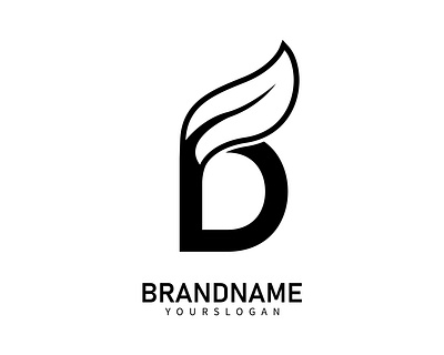 Letter d leaf logo template company logo